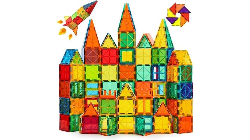 100 piece magnetic building tiles