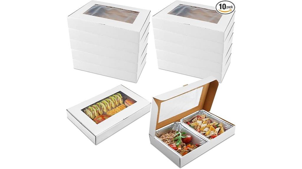 10 pack corrugated food boxes