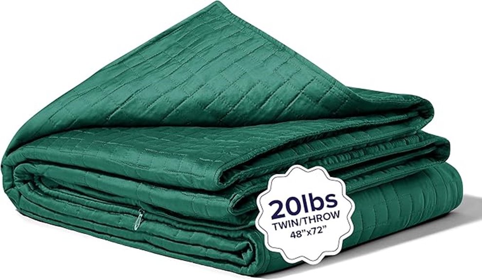20lb forest green blanket