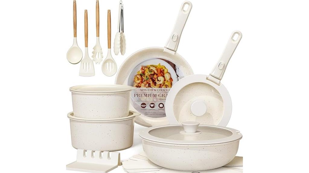 21 piece non stick cookware