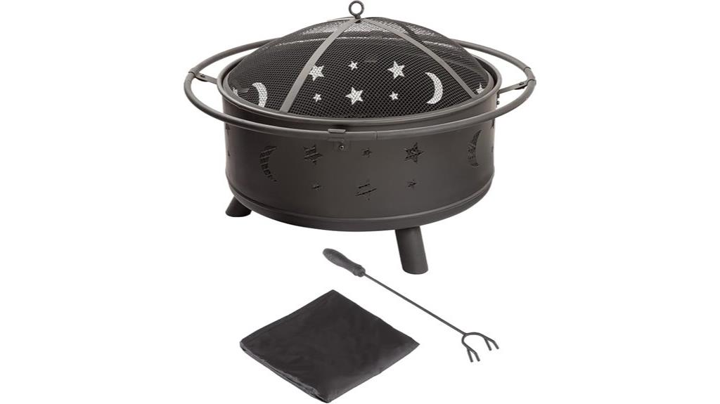 32 inch outdoor firepit set