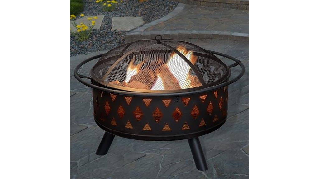 32 inch outdoor wood firepit