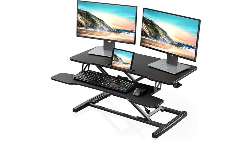 36 inch adjustable sit stand desk
