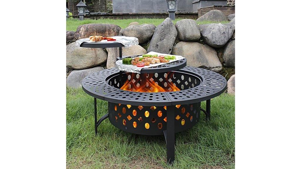 36 inch multi function fire pit