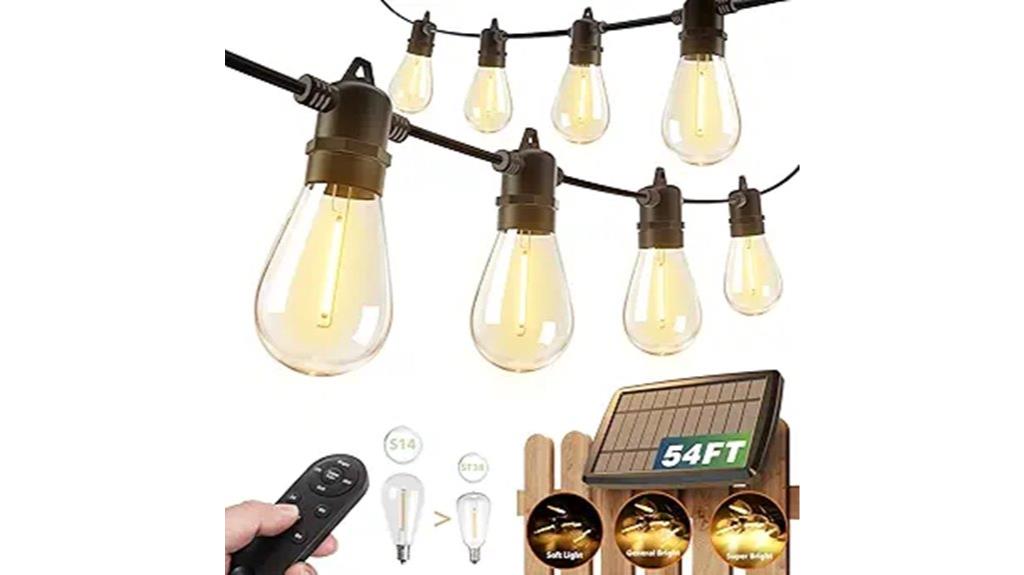 54ft solar string lights