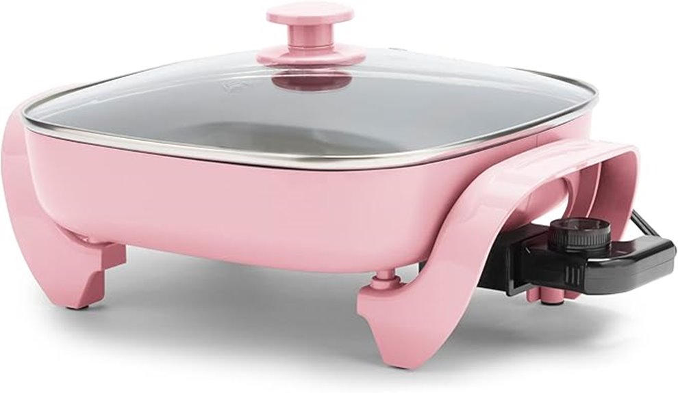 5 quart square electric skillet