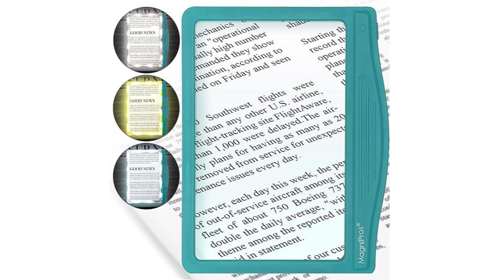 5x led page magnifier