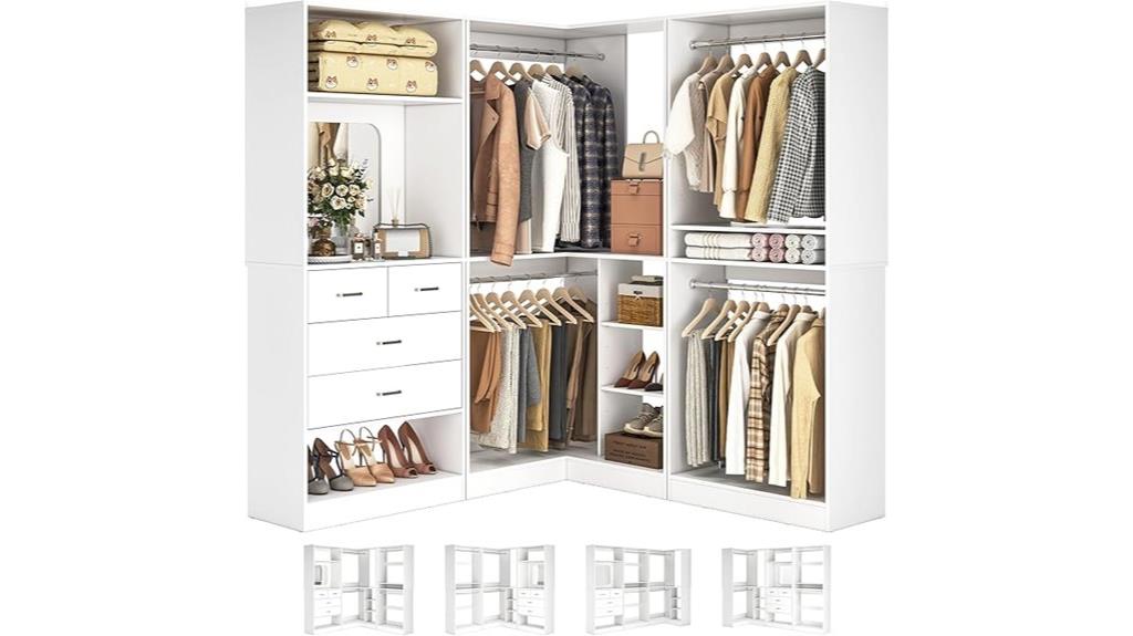 86 inch closet with mirror