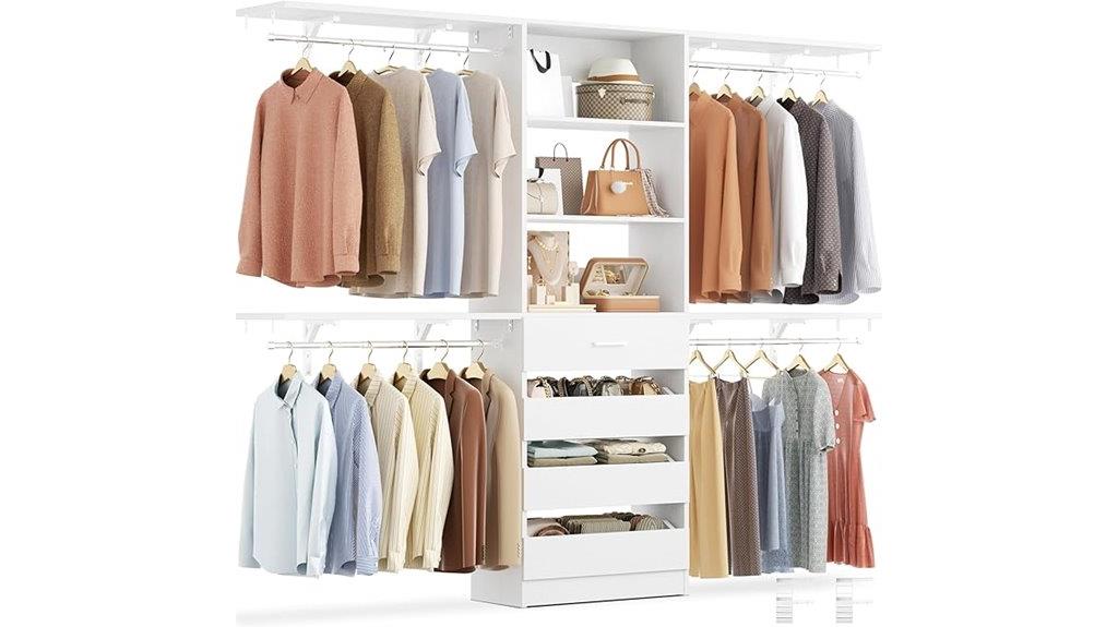 8 foot wooden closet organizer