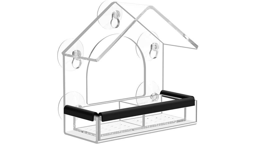acrylic window bird feeder