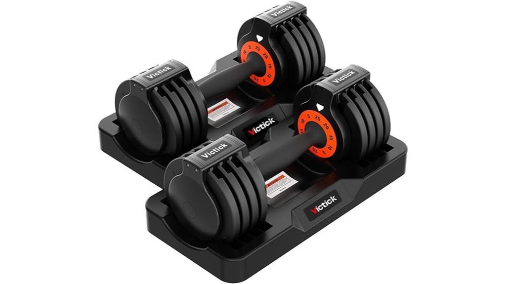 adjustable 25lb dumbbell set