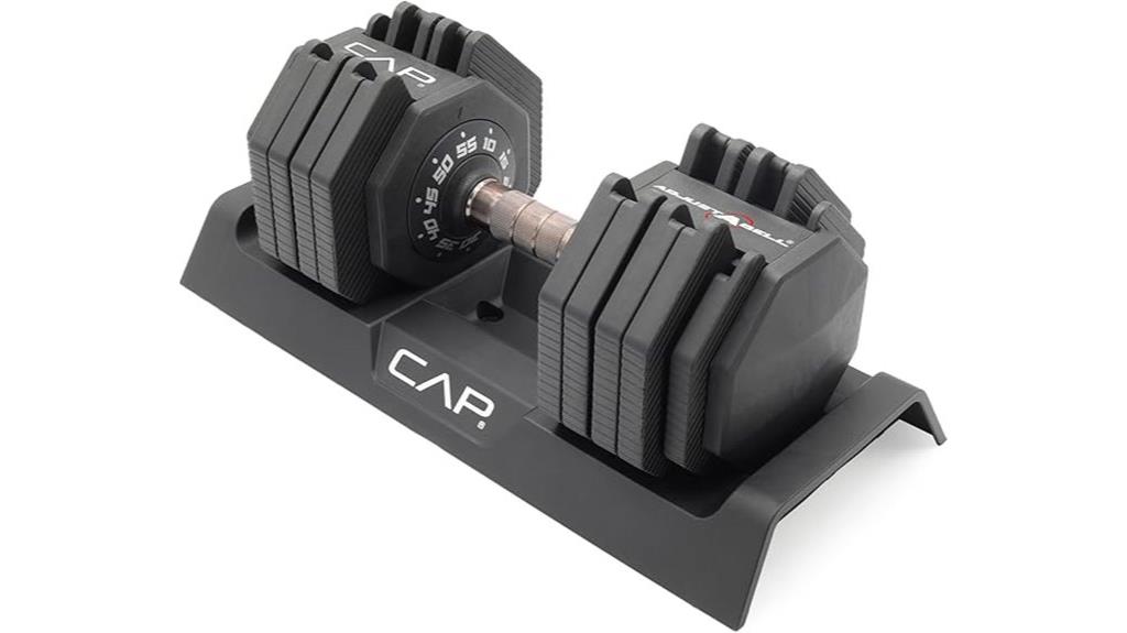 adjustable 55 lb dumbbells