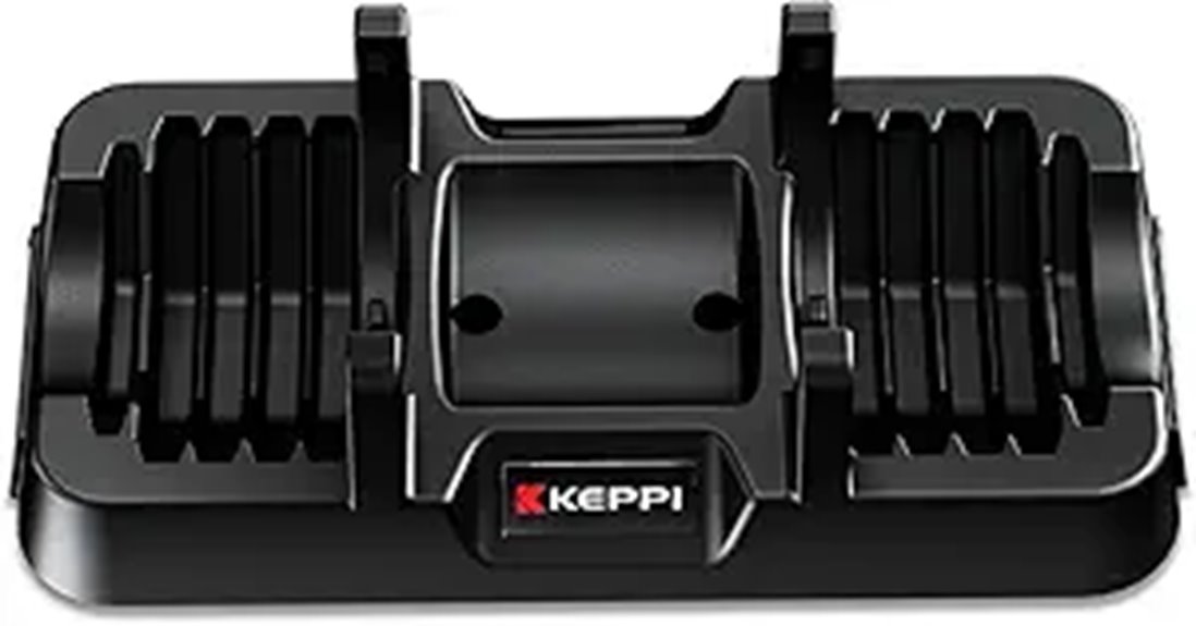 adjustable 55lb dumbbell set