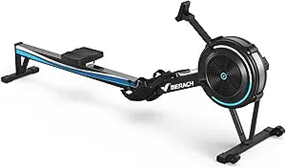adjustable air resistance rowing