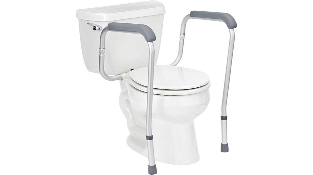 adjustable armrest toilet rail