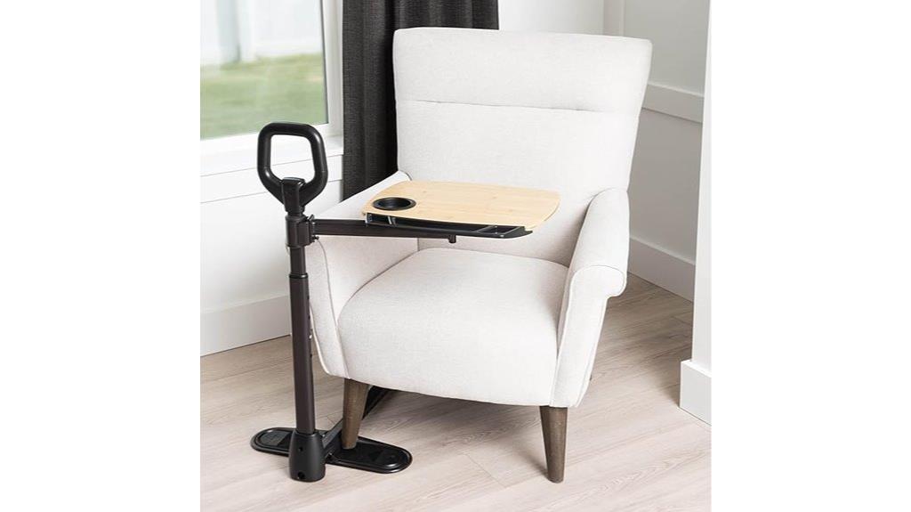 adjustable bamboo tray table