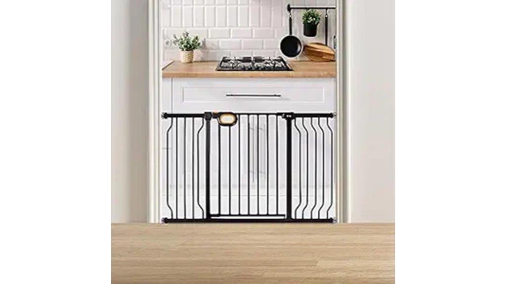 adjustable black baby gate