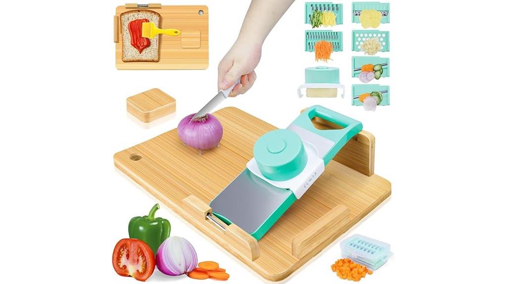 adjustable bread slicing station