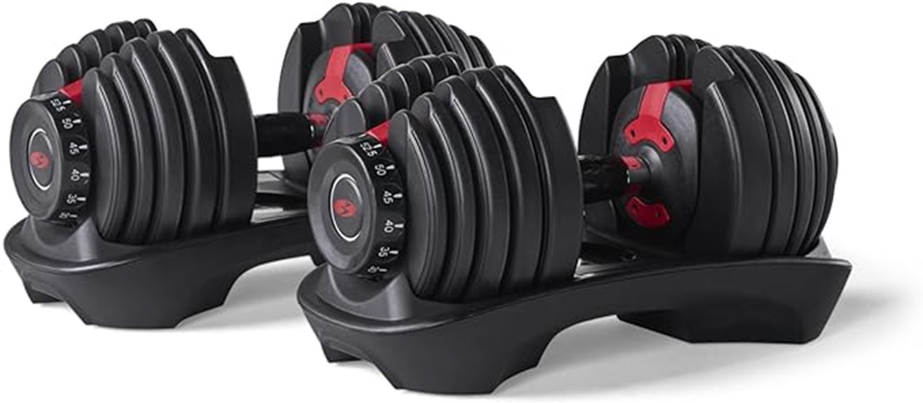 adjustable dumbbells with weight range