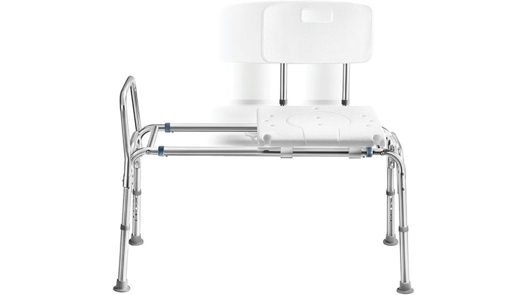 adjustable elderly shower bench