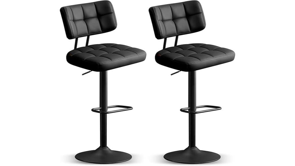 adjustable faux leather stools