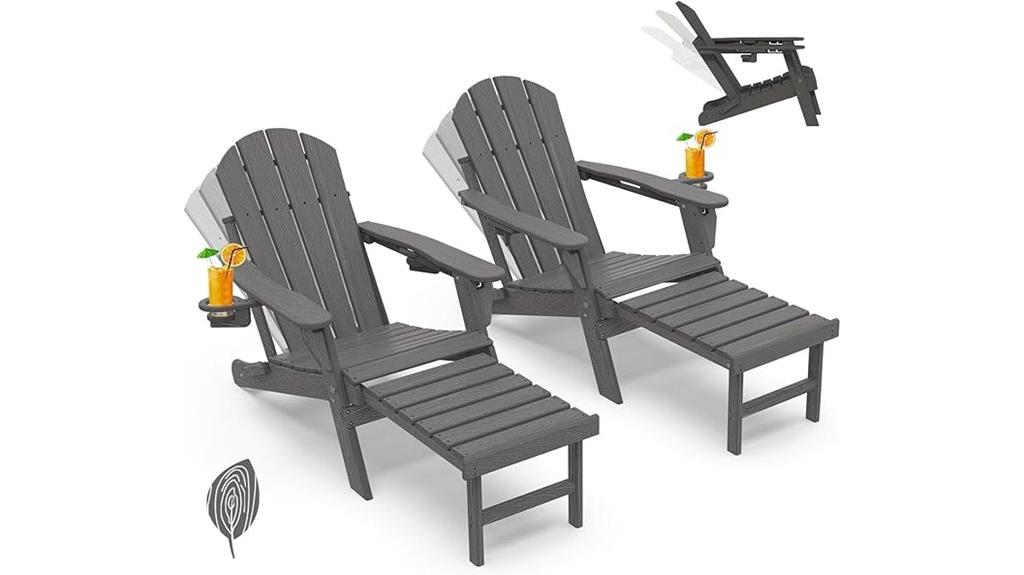 adjustable folding adirondack set