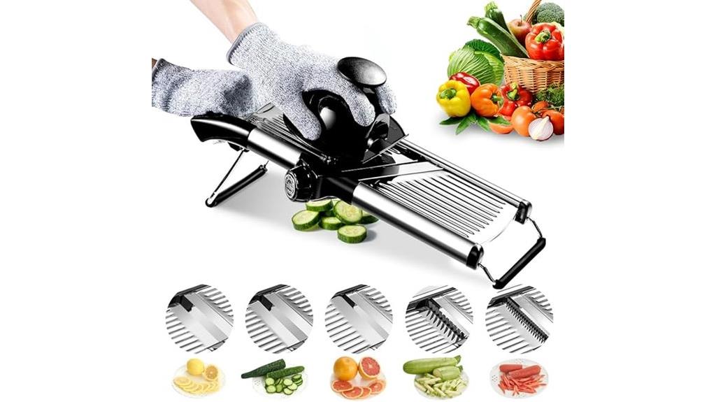 adjustable julienne food slicer