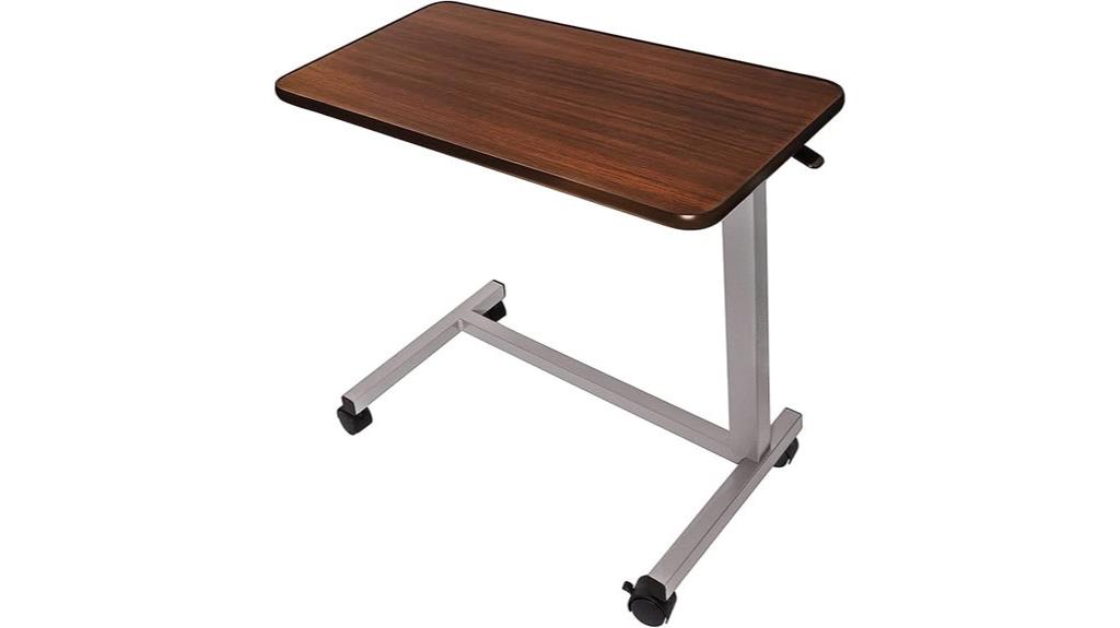 adjustable medical bedside table