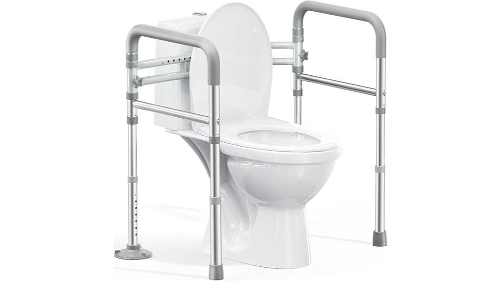 adjustable senior toilet rails