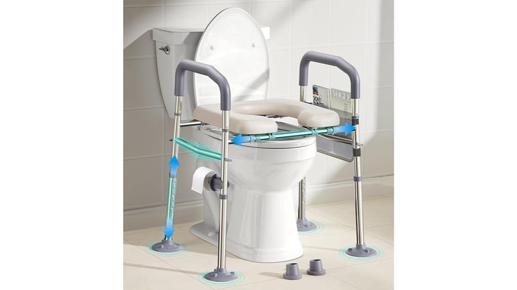 adjustable senior toilet seat