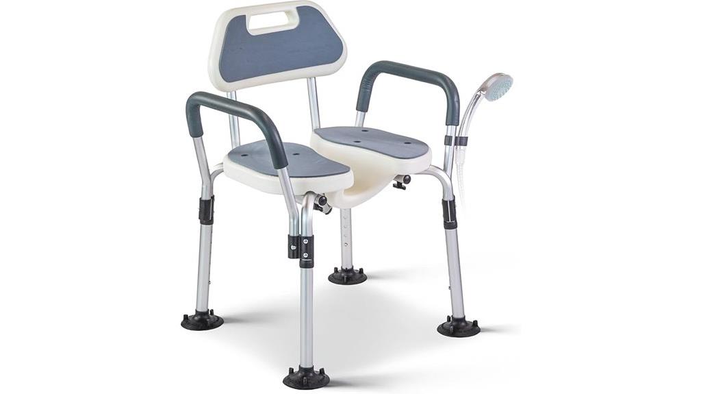 adjustable shower chair feet