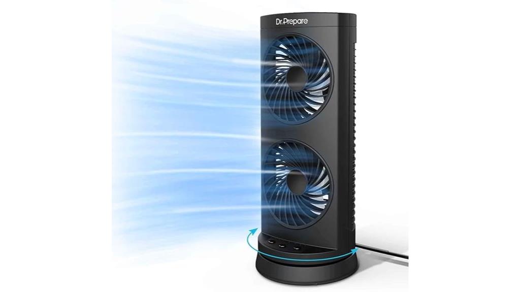 adjustable three speed oscillating fan