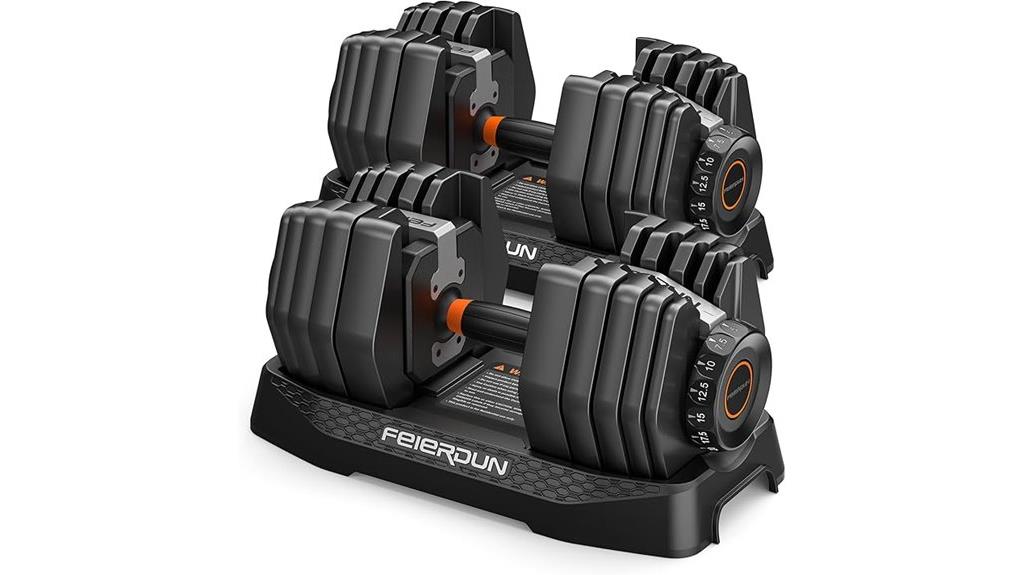 adjustable weight dumbbell set