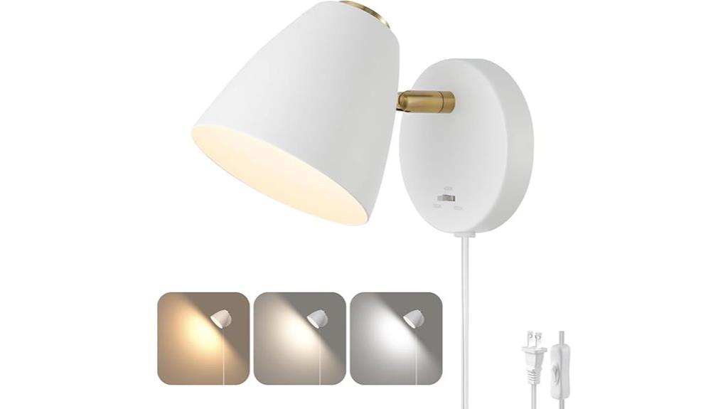 adjustable white wall light