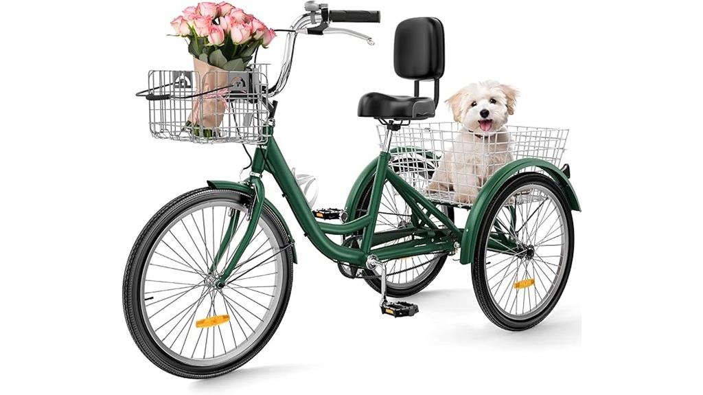 adult tricycle with 24 26 inches