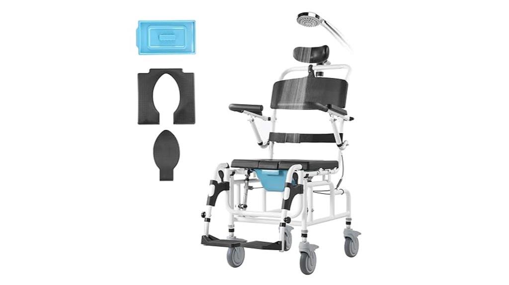aluminum shower wheelchair