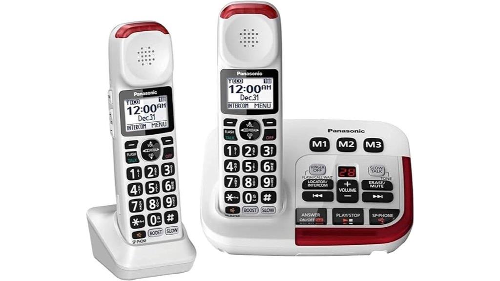 amplified cordless phone set