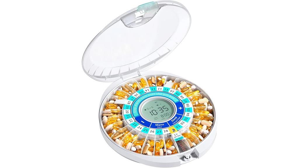 automatic pill dispenser with lock
