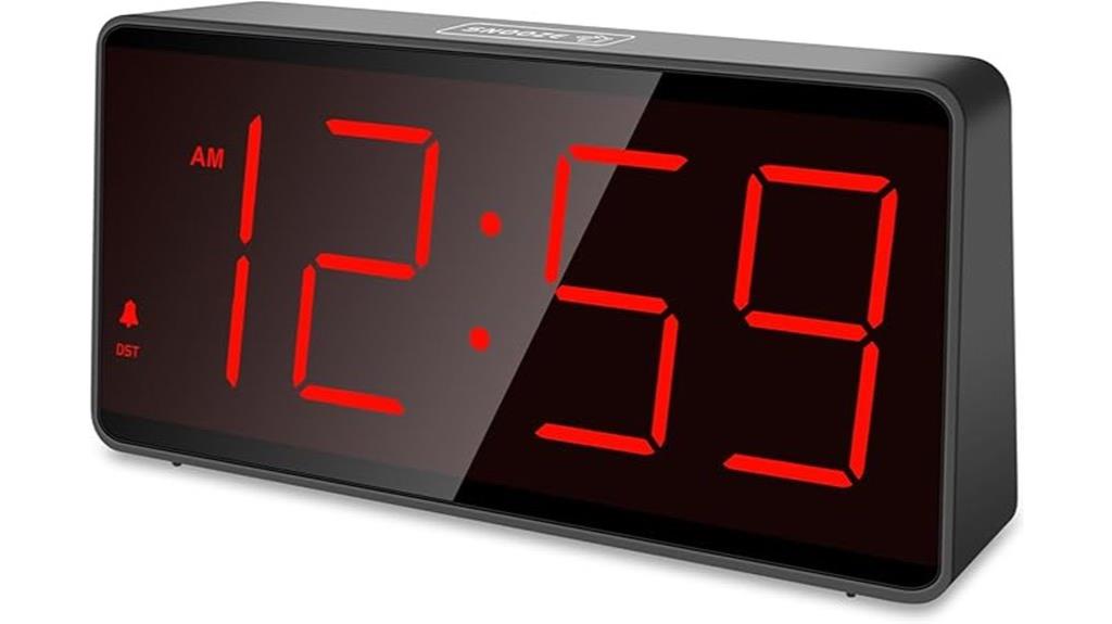 battery powered digital bedside clock