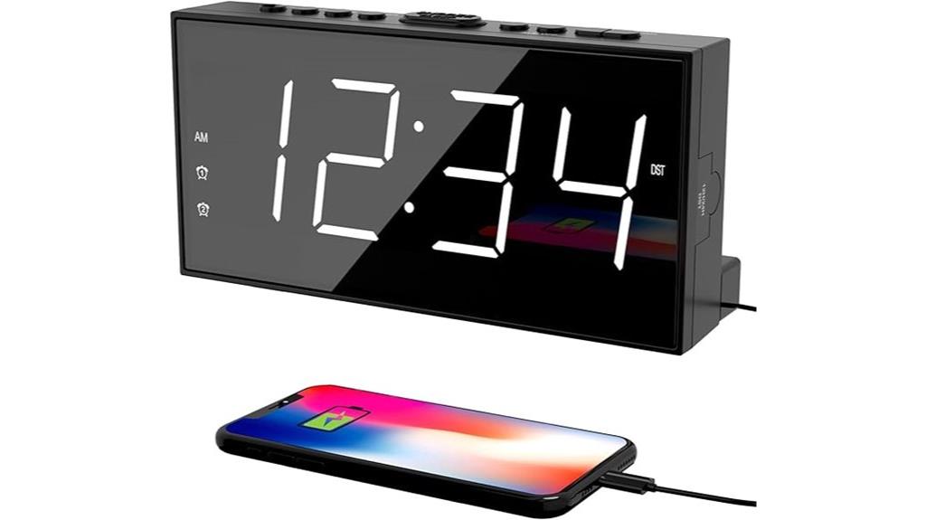 bedroom alarm with usb