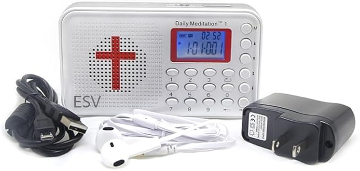 bible audio player with accessories