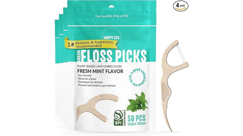 biodegradable double floss picks