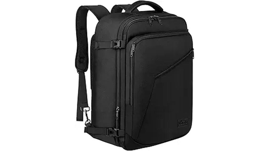 black 40l travel backpack