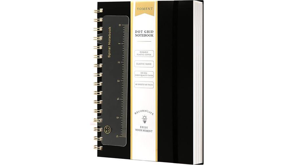 black a5 dot notebook