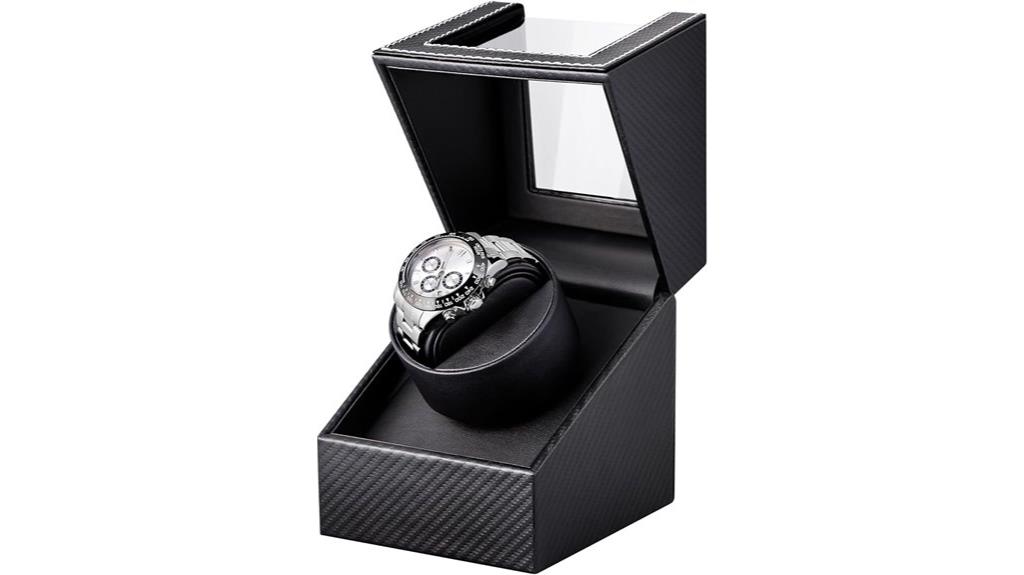 black carbon fiber watch winder