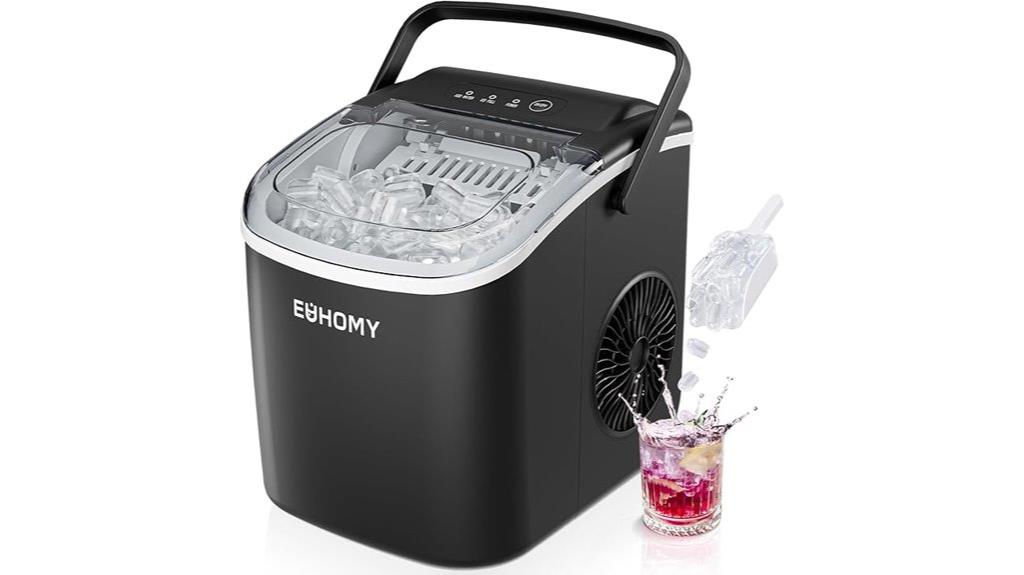 black countertop ice maker
