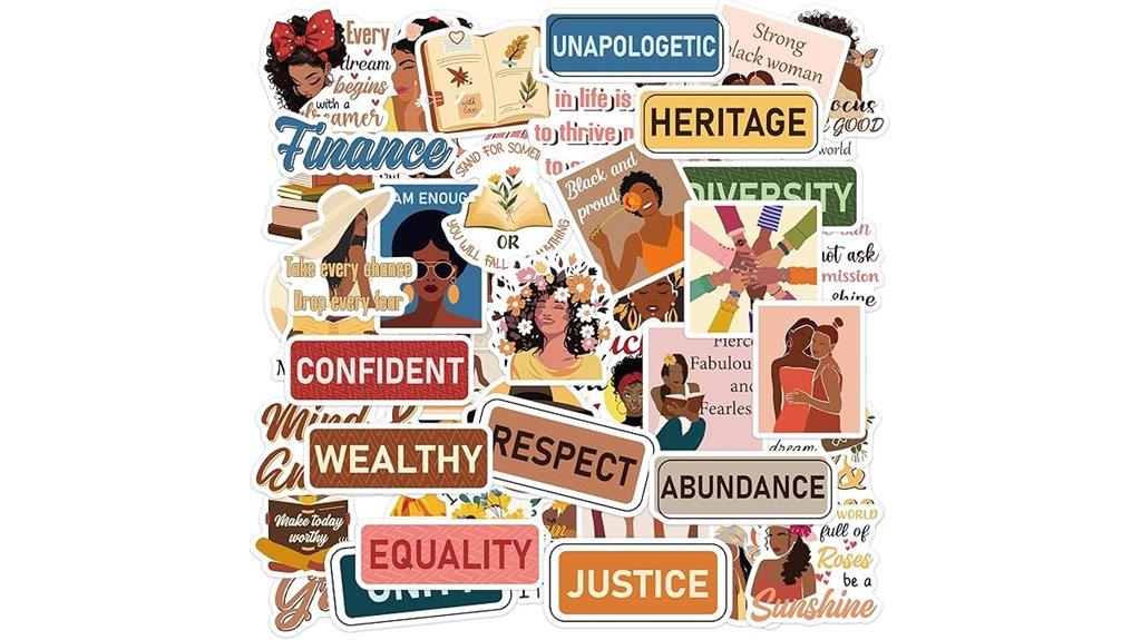 black girl sticker set