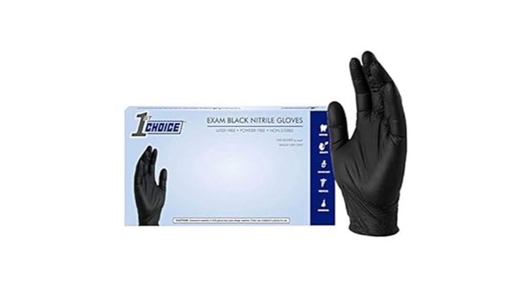 black nitrile gloves box