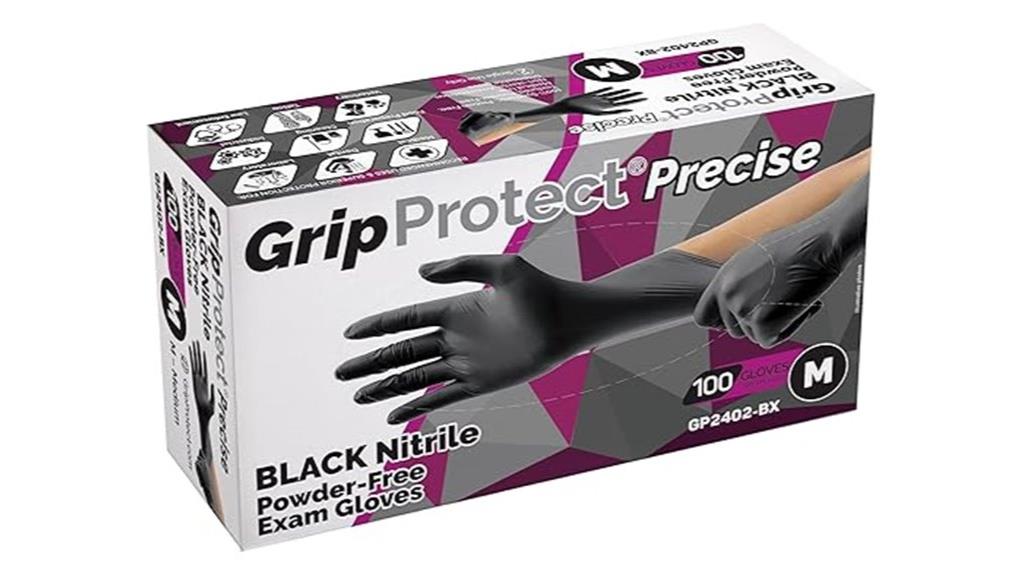 black nitrile gloves medium