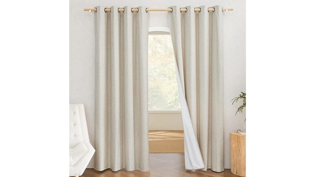 blackout linen curtains 84 inch